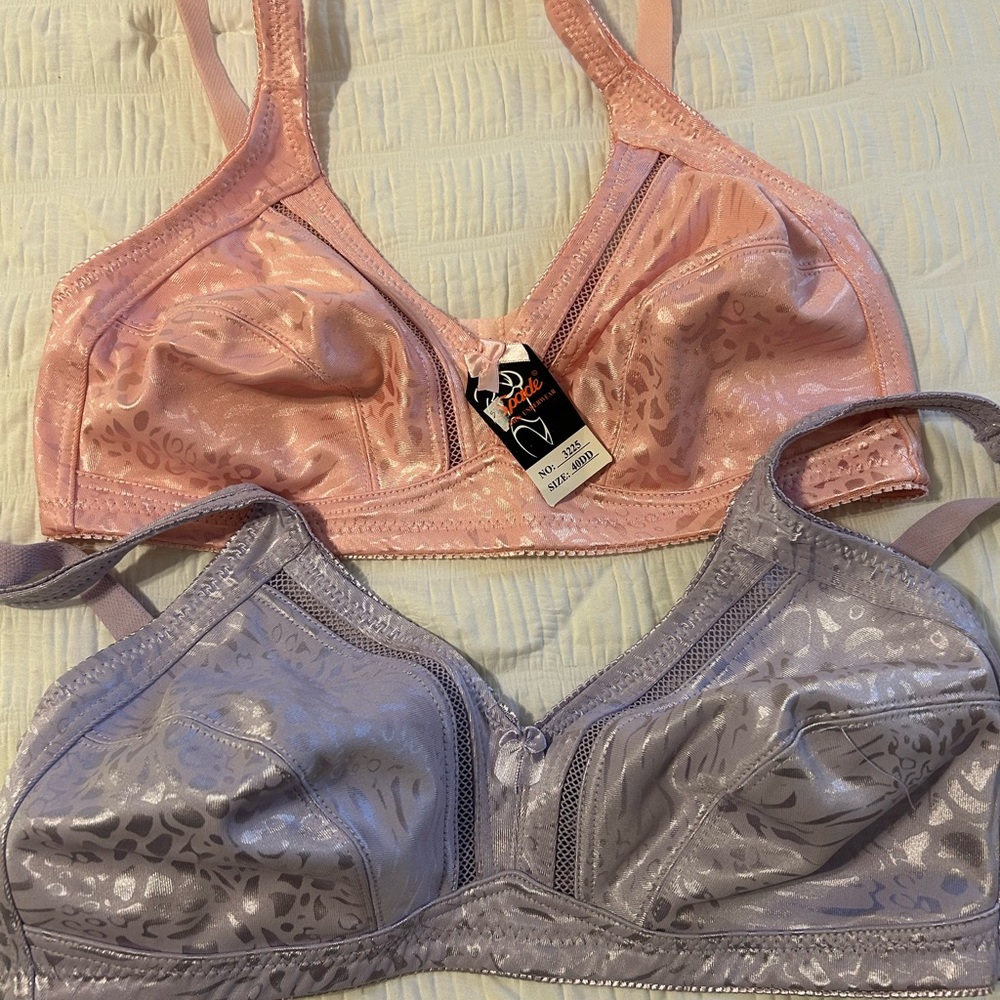 Elegant Lace Women's Bra Set - Blush and Lavender